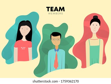 Team Members Website Landing page illustration