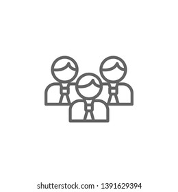 Team men outline icon. Elements of Business illustration line icon. Signs and symbols can be used for web, logo, mobile app, UI, UX