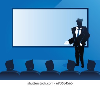 Team Mentoring Seminar Creative Businessman Illustration Concept
