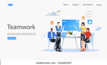Concepto de Ilustración vectorial de Team Metaphor , Apto para página de inicio web, ui, aplicación móvil, diseño editorial, volante, banner y otras ocasiones relacionadas