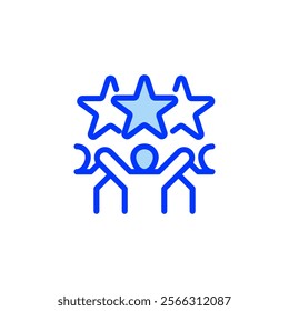 Team Motivation Filled Line Icon. linear style sign for mobile concept and web design. Outline vector icon.