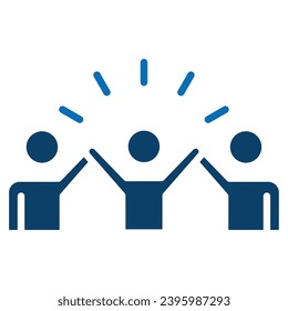 Team Motivation icon line vector illustration