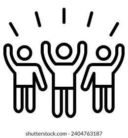 Team Motivation icon line vector illustration