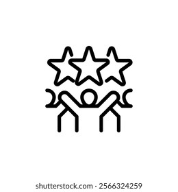 Team Motivation Line Icon. linear style sign for mobile concept and web design. Outline vector icon.