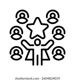 Team Motivation line icon. linear style sign for mobile concept and web design. Outline vector icon. Symbol, logo illustration. Vector graphic