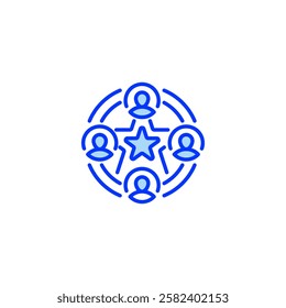 Team Motivation line icon. Universal creative premium symbol. Vector sign icon logo template. Vector illustration