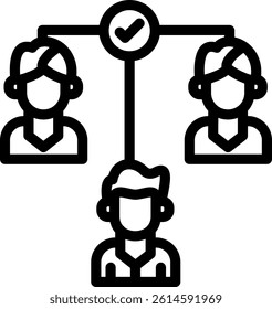 Team Motivation Line Vector Icon Design