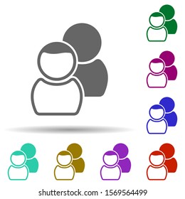 Team in multi color style icon. Simple glyph, flat vector of software development icons for ui and ux, website or mobile application