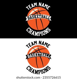 Team name basketball Champion. Basketball T-shirt Design.                                         