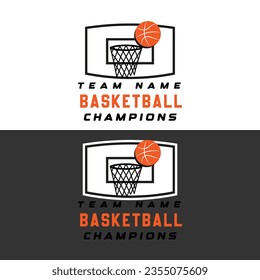 Team name basketball champions t shirt design