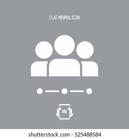 Team network - Flat minimal icon