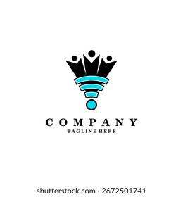 Vector de diseño de logotipo de red de equipo