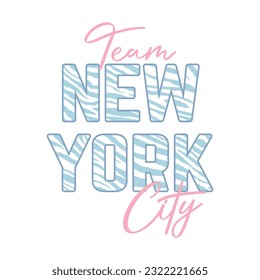 Team New York City, Graphic design print sports t-shirt fashion, illustration, vector, posters, cards, stickers, mug