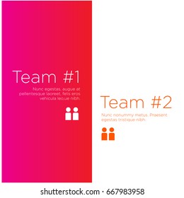 Team Number One Versus Two Text Template