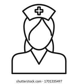 Team nurse icon. Outline team nurse vector icon for web design isolated on white background
