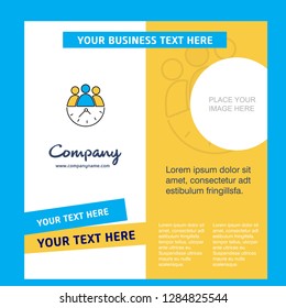 Team on time Company Brochure Template. Vector Busienss Template