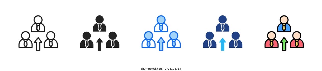 Conjunto de iconos de incorporación de Equipo Colección de estilo múltiple