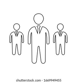 Team outline icon. group leader. community.