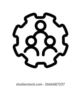 team outline icon vector design good for web or mobile app