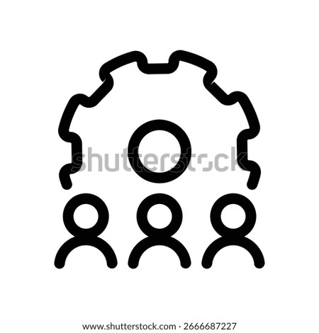 team outline icon vector design good for web or mobile app