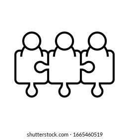 Team part line icon, concept sign, outline vector illustration, linear symbol.