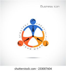 Team partner sign design vector template. Together union symbol of friendship, partnership logotype. Business teamwork cooperation icon. Vector illustration