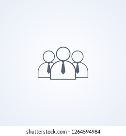Team, partners, vector best gray line icon on white background , EPS 10