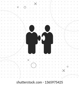 Team, partnership, vector best flat icon on texture background , EPS 10