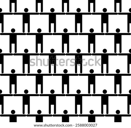 Team Pattern seamless. People holding hands Background. Business team ornament
