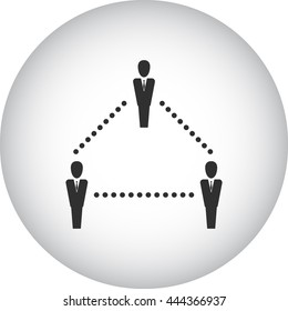 Team people connection sign simple icon on  background