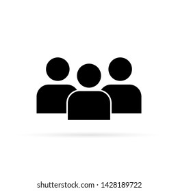 Team people icon symbol with shadow 