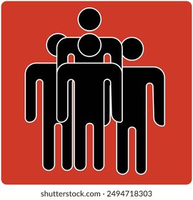 Team of People icon vector. concept teamwork.