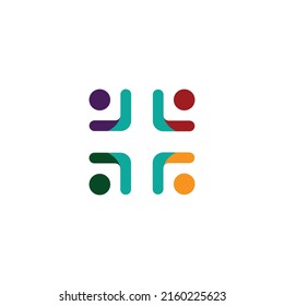 Team People Logo Design Vektor mit Gesundheitskonzept.