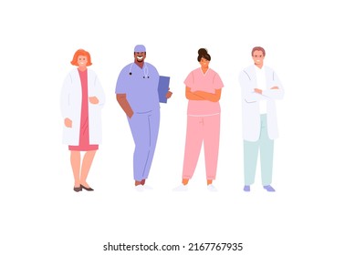 Team people medical staff . Doctor, surgeon, therapist, nurse, ambulance