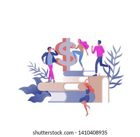 Team People moving. Business invitation and corporate party, design training courses, about us, expert team, happy teamwork. Flat characters design illustration
