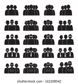 Team People Set - Isolated On White Background - Vector Illustration, Graphic Design Editable For Your Design.