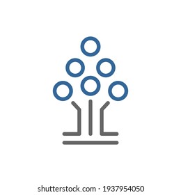 Team people tree logo simple vector illustration