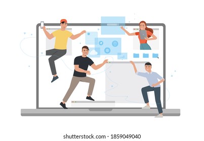 A team of people working on a project.