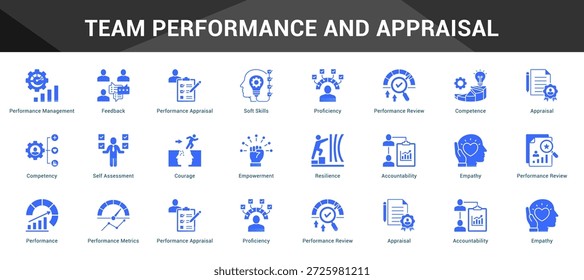 Equipo Conjunto cohesivo de iconos vectoriales minimalistas que representan ideas clave con claridad visual