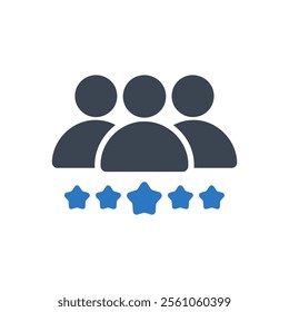 Team Performance Stars Icon On White Background