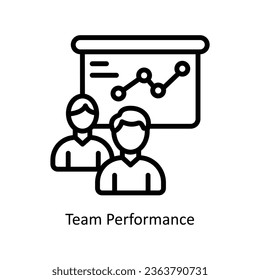 Team Performance vector  outline Icon Design illustration. Human Resources Symbol on White background EPS 10 File 