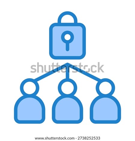 Team Permissions Icon With Blue Color For Accounting and Business