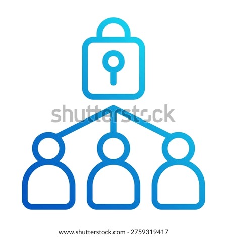 Team Permissions Icon - Outline Gradient Icons For Accounting And Business