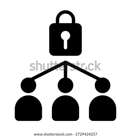 Team Permissions Icon - Solid Black Glyph Icons For Accounting and Business