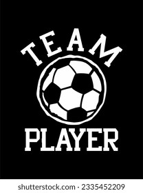 Team player Football , graphic vector
 for tshirt and other print 