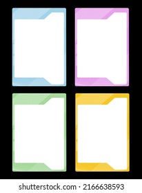 Team Player Trading Card Pastel Colors Frame Border Template Design Flyer