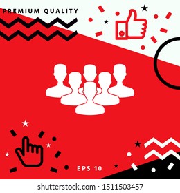 Team of Professionals icon. Graphic elements for your design