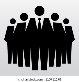 Team of professionals, leadership. Vector illustration concept