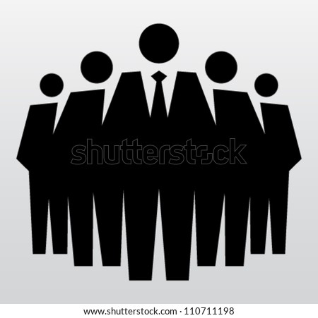 Team of professionals, leadership. Vector illustration concept