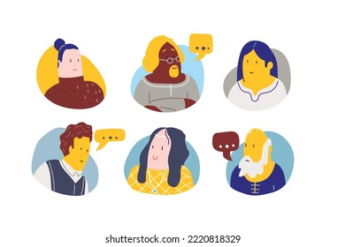 Team Profile Pictures Investigation Vector Illustration